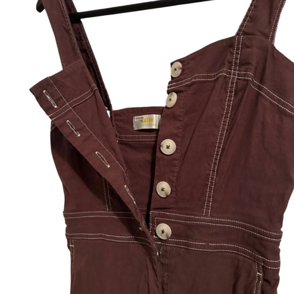 NWOT Maeve by Anthropologie 'The Colette' Linen Blend Jumpsuit in Mauve - Size 4 - Picture 7 of 16